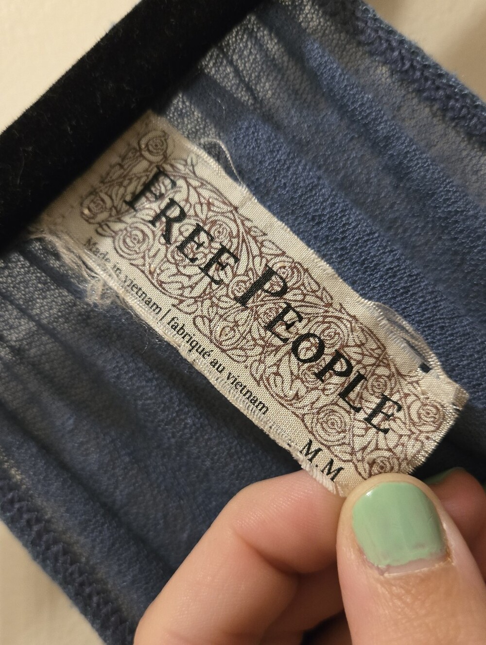 Free People Blue Ruffle-Hem Slip Tunic - Picture 6 of 6